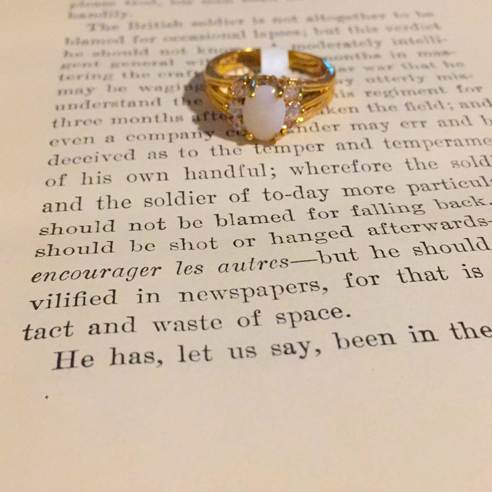 14KT Gold Electroplated CZ ring